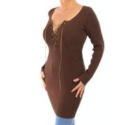Nuovo Maglione A Righe Con Collo A V E Maniche Lunghe - Lunghezza Maggiore