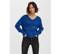 NUOVO Maglione lavorato a maglia a scollo a V donna VERO MODA VMCREWLEFILE