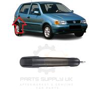 Nuovo Maniglia Esterna Porta Posteriore Destra O/S Per VW POLO 1995-2001 Nero
