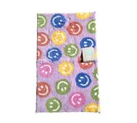 Nuovo Martha Stewart Lavanda Multi Smiley Viso Drylon Bagno Pavimento Tappeto