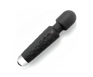 NUOVO massaggiatore donna bacchetta Magic Wand "STRONGO" per donna di "BuyAndFeelGood" - ORA con 28 varianti di vibrazione in nero