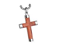 Nuovo Materiale in legno unisex 2026 Collane da uomo a croce lunghe Pendenti Punk per il suo maschio Creatività di gioielli in acciaio inossidabile Decorazione di lusso con te alla moda per donne e