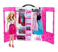 NUOVO Mattel Barbie e armadio rosa stile portatile moda e accessori F/S