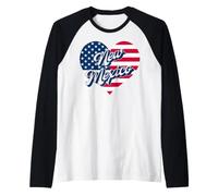 Nuovo Messico Stato Patriottico USA Cuore US Uomini Donne & Bambini Maglia con Maniche Raglan