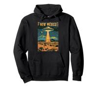 Nuovo Messico UFO Deserto Scena Vintage Art Felpa con Cappuccio