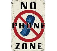 Nuovo metallo Tin Sign No Phone Zone Metal Tin Sign per la decorazione della parete 20,3 x 30,5 cm