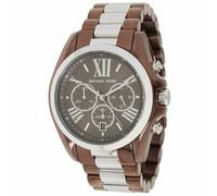 Nuovo Michael Kors Bradshaw 2 Tonalità Marrone + Argento Romano Numeri,