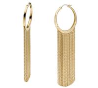 Nuovo Michael Kors Color Oro Cerchio + Catena Goccia Nappa Orecchini + Leverback