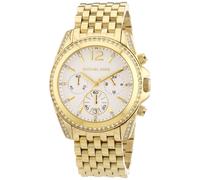 Nuovo Michael Kors Color Oro PRESSLEY Cristallo Bianco Cronografo Quadrante