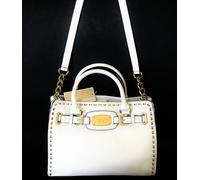 Nuovo Michael Kors Hamilton Colpito Bianco Ottico pelle Medio Borsa,Borsa a