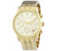 Nuovo Michael Kors Ritz Color Oro + Cristallo Cronografo Quadrante + Orologio