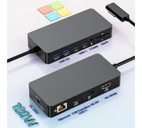 Nuovo Microsoft Surface Dock 2 con 120W Adattatore Alimentazione,12 in 1 Microsoft Docking Station Triplo Display 4K@60Hz HDMI+USB C+DP per Surface Pro 12/11/10/9/8/X/7/6/5/4/3,Laptop 7/6/5/4/3/2/1/Go