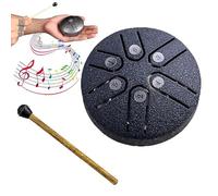 Nuovo mini tamburo con lingua in acciaio, pietre di Buddha, kit di batteria curativa con suono da 3 pollici e 6 note, mini tamburo handpan, regali for meditazione yoga e zen (Color : Navy Blue 2)