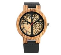 Nuovo Minimalista Albero Mezza Cervello Modello Quadrante Orologio - di Legno