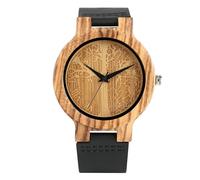 Nuovo Minimalista Albero Mezza Cervello Modello Quadrante Orologio - di Legno
