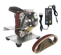 Nuovo Mni Levigatrice a Nastro Smerigliatrice 220v Mini Smerigliatrice Fai da Te Levigatrice a Nastro Elettrica Rettificatrice Affilatrice Strumenti di Lucidatura