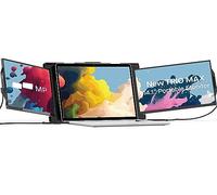 Nuovo Mobile Pixels Trio Max Monitor Portatile, 14,1” Triplo Schermo per Laptop 15-17,3”, USB-A/USB-C, FHD, Compatibile con Windows/Android/macOS/Switch