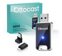 (Nuovo Modello 2025) OTTOCAST Adattatore Wireless 2 in 1 Carplay Android Auto, OTTO CAST Mini Edge per iOS 10+ e Android 11+, Connessione Perfetta per Auto con Carplay/Android Auto Integrati via Cavo