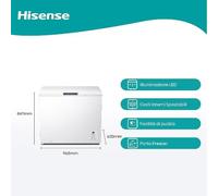 NUOVO MODELLO Congelatori Hisense CONG. ORIZZ. 248L Cod. FC321D4AWLE