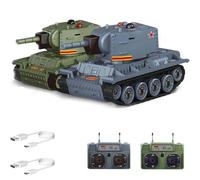 Nuovo modello di carro armato RC in scala 1/64 del 2025, veicoli da combattimento corazzati 2.4G con modalità di combattimento a infrarossi, torretta girevole e cingoli(2PCS)