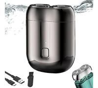 Nuovo modello Mini Dual-Head Electric Shaver, Upgrade Pocket Shaver, 2025 New Upgrade Pocket Shaver USB Mini Shavers for Men, Rechargeable Waterproof Compact Electric (Gray)