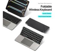 Nuovo modello multifunzionale Tastiera Bluetooth 5.0 pieghevole con touchpad e supporto per telefono per telefoni Tablet PC