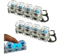 Nuovo modelloKeyboard Toy, Stress Relieving Toy, 4 Buttons Clicks Fidget Toy, Anti-Stress Fun Keychain Fidget Toys Clicks with LED Lights, Decompressione Keyboard Fingers Clickers Toys Stress Relief,