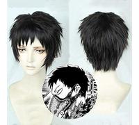 Nuovo My Hero Academia Revisione Kai Chisaki Corto Nero Marrone e Marrone rossastro Capelli resistenti al calore Costume Cosplay Parrucca + Protezione parrucca A