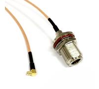 Nuovo N Femmina Paratia Interruttore MMCX Maschio Spina ad angolo retto cavo ponticello RG316 Commercio all'ingrosso 15cm~100cm per scheda wireless (15cm)