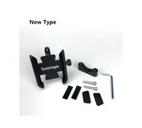 (Nuovo nero x1) Supporto per telefono da bicicletta Supporto per telefono da manubrio per moto CNC L