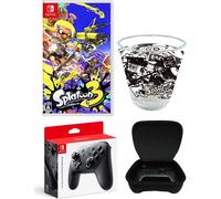 NUOVO Nintendo Switch Splatoon 3 & Switch Pro Controller & Porch con...