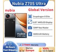 Nuovo Nubia Z70S Ultra Snapdragon 8 Elite 6600mAh Batteria 6.85 ''144Hz Display AMOLED 80W Ricarica rapida Versione globale Telefono Moile 16GB + 512GB Classic Black Set