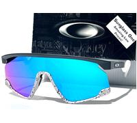 Nuovo Oakley BXTR Opaco Bianco e Nero Prisma Blu Zaffiro Lenti Sole 9280-03