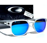 Nuovo Oakley Latch Alpha Argento Polarizzati Galaxy Blu Specchio Lenti Sole 4128