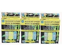 Nuovo Offerta Risparmio di 3 confezioni Kit da 5 Pezzi Panni in Bamboo Ecologici Antibatterici Superassorbenti 3 panni Multiuso 1 panno pavimenti 1 panno occhiali