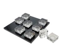 Nuovo OnDisplay Deluxe Acrilico Tic Tac Toe Set - 3D Luxe Strass Gioco da