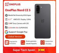 Nuovo Oneplus Nord Ce 5 5g Smartphone Mediatek Dimensity 8350 Apex 6.77 "Display Amoled 5200Mah 80W Supervooc 50Mp Sony Camera Ols Marble Mist 8Gb 256Gb