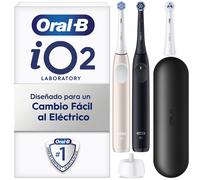 NUOVO Oral-B iO Laboratory 2 Duo Nero Rosa Set di 2 spazzolini elettrici