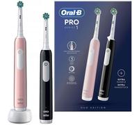 NUOVO Oral-B Spazzolino Elettrico Pro Series 1 Duo Nero Rosa Timer Senso