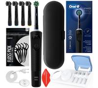 NUOVO Oral B Vitality Pro D103 Nero Spazzolino Elettrico 4 Accessori Astuccio...