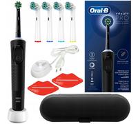 NUOVO Oral B Vitality Pro D103 Protect X Clean nero custodia da viaggio 4 acc...