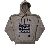 Nuovo Order Felpa con Cappuccio Movement Band Logo Nuovo Ufficiale Unisex Grigio Size XL