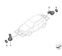 Nuovo Originale BMW 1 2 F20 F21 F22 M2 F87 F23 Sensore di Parcheggio Pdc Sparkle