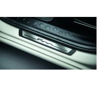 Nuovo Originale Fiat 500L Acciaio Inox Porta Battitacco Calcio Dischi Protettori
