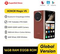 Nuovo originale HONOR Magic V5 Versione globale 5G Pieghevole LTPO OLED 120Hz Display 7.92 "50MP Telecamere Snapdragon 8 Elite 5820mAh 66W Reddish Brown