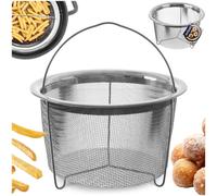 NUOVO Orion Cestello Friggitrice Acciaio Inox 21x13cm Cestello Patatine Frigg...