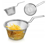 NUOVO Orion Cestello Frittura Acciaio Inox 35x19x10cm Argento Lavabile in Lav...