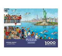 Nuovo Orizzonte: La Traversata della Statua della Libertà Puzzle in Legno Impermeabile Puzzles Da 1000 Pezzi Regali Per Adulti Divertenti Giochi Di Impegnativi