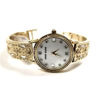 Nuovo Orologio Bracciale Bangle Anne Klein In Tonalità Oro Con Cristalli AK/3380