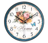 NUOVO Orologio da Parete Floreale 12 Pollici - Stile Rustico Paese Cucina Giardino Casa - Retro Silent per Soggiorno Camera da Letto